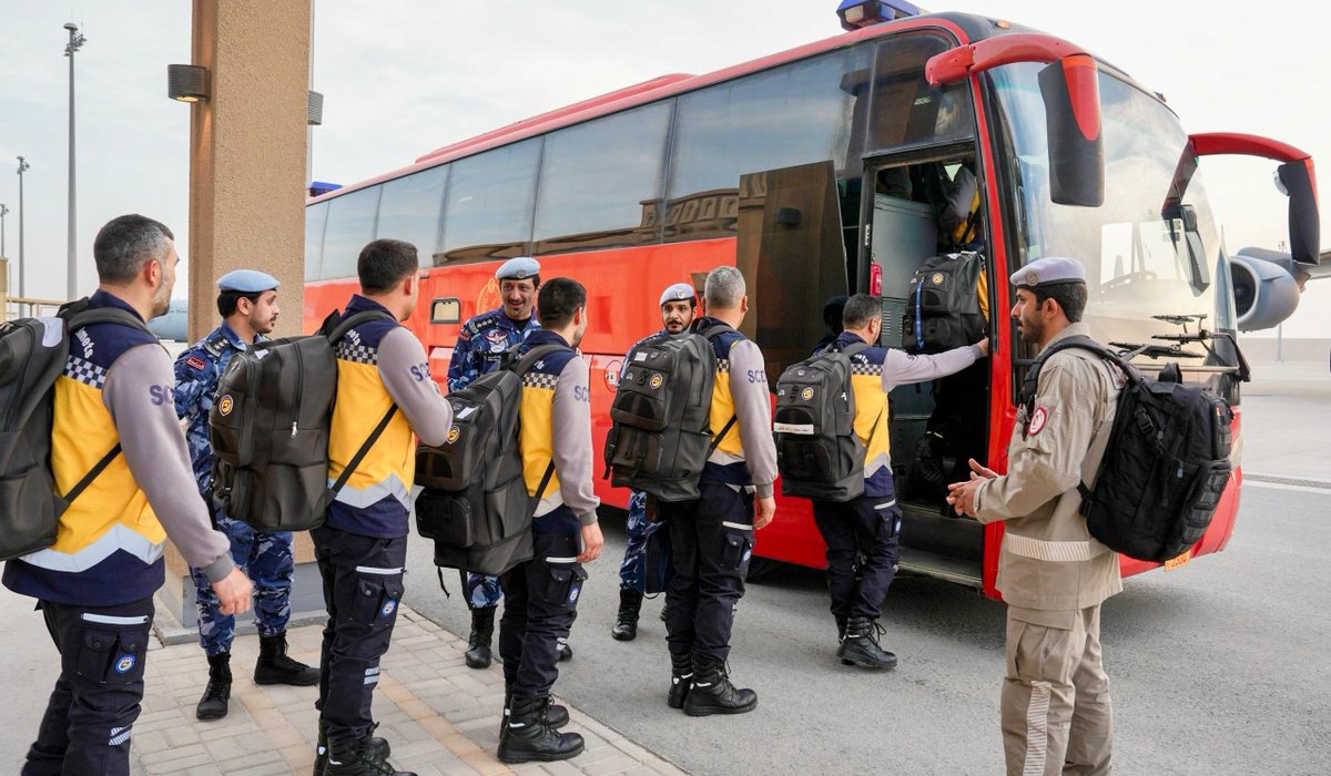 1st Syrian Civil Defence Team Arrives in Doha for Lekhwiya's Training Program